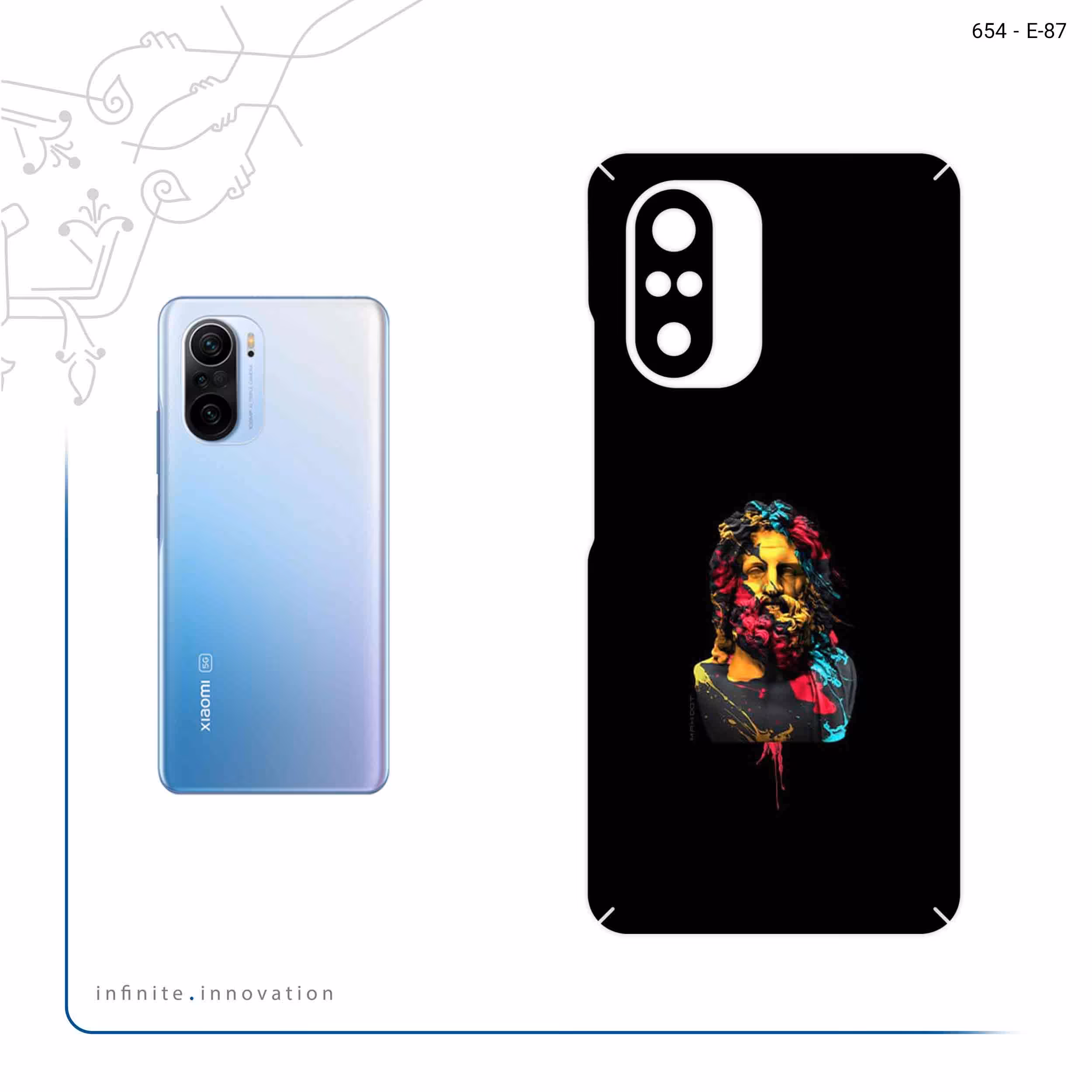 برچسب پوششی ماهوت مدل Painted Sculpture Digital Art مناسب برای گوشی موبایل شیائومی Mi 11i