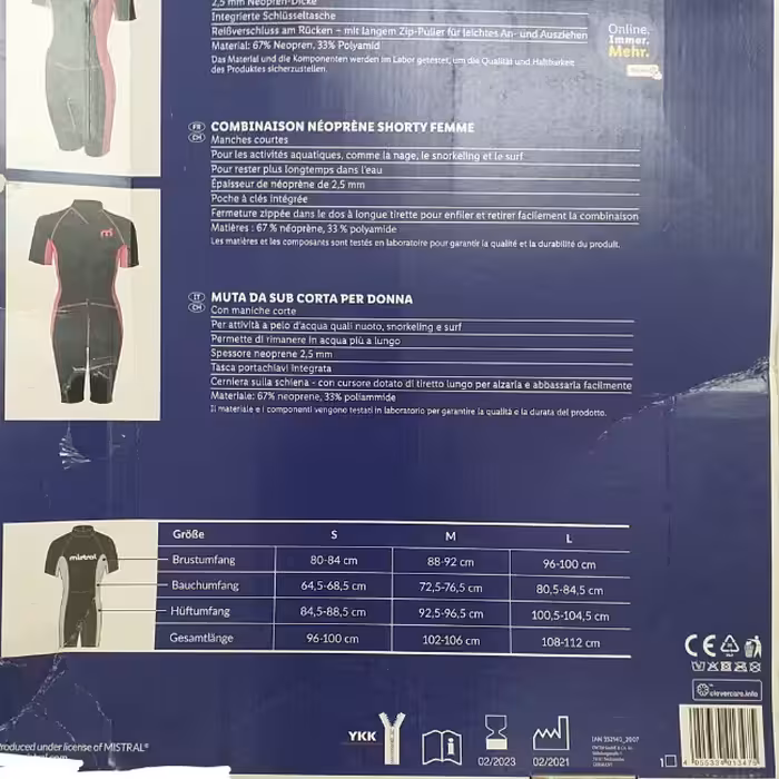 لباس غواصی زنانه  میسترال مدل سرهمی   rosh  mi