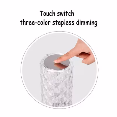 آباژور رومیزی مدل رز کریستالی 