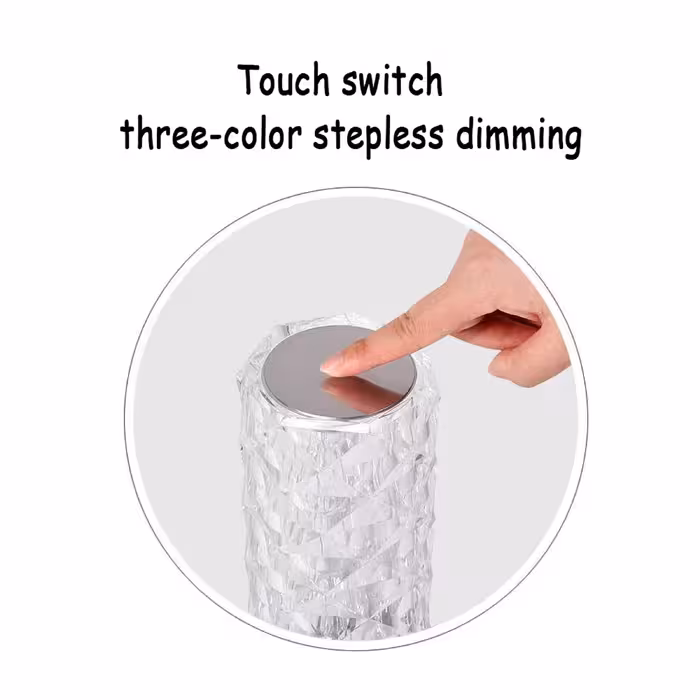 آباژور رومیزی مدل رز کریستالی 