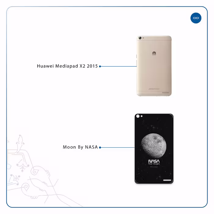 برچسب پوششی ماهوت مدل Moon-By-NASA مناسب برای تبلت هوآوی Mediapad X2 2015