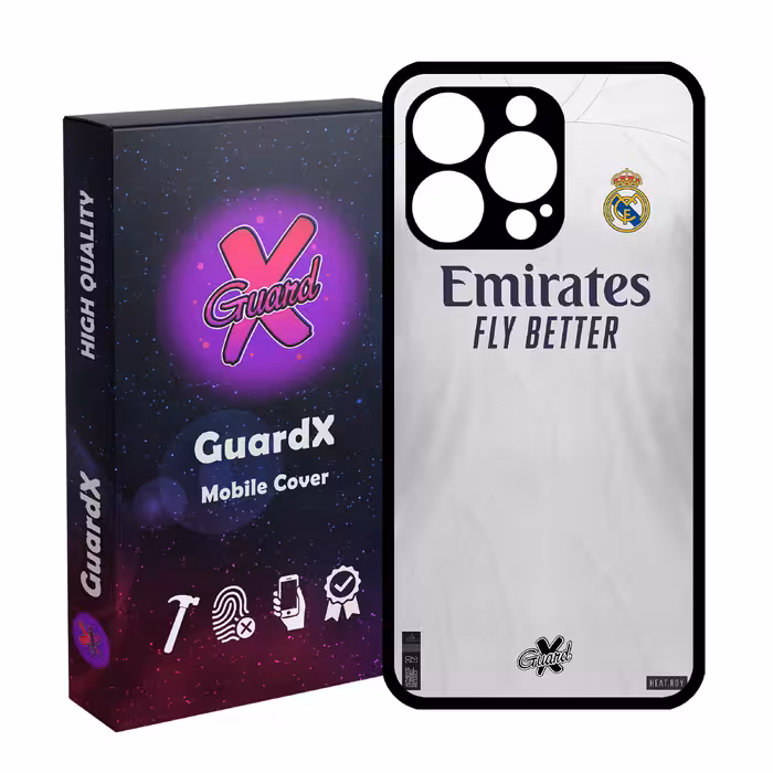 کاور گارد ایکس طرح Real Madrid مدل Glass10254 مناسب برای گوشی موبایل اپل iPhone 13 Pro