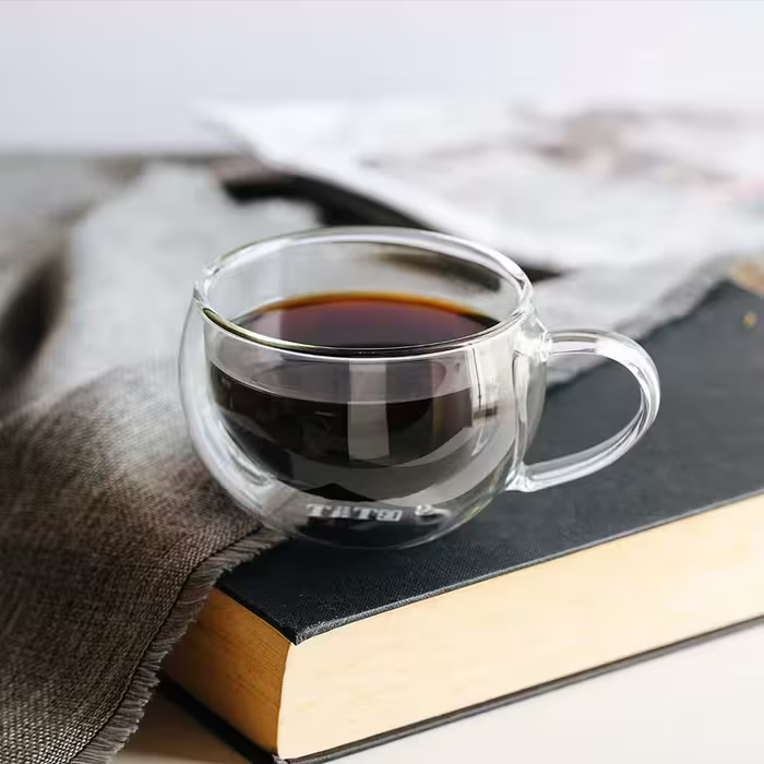 فنجان مدل دوجداره دسته دار کد B150 بسته 4 عددی