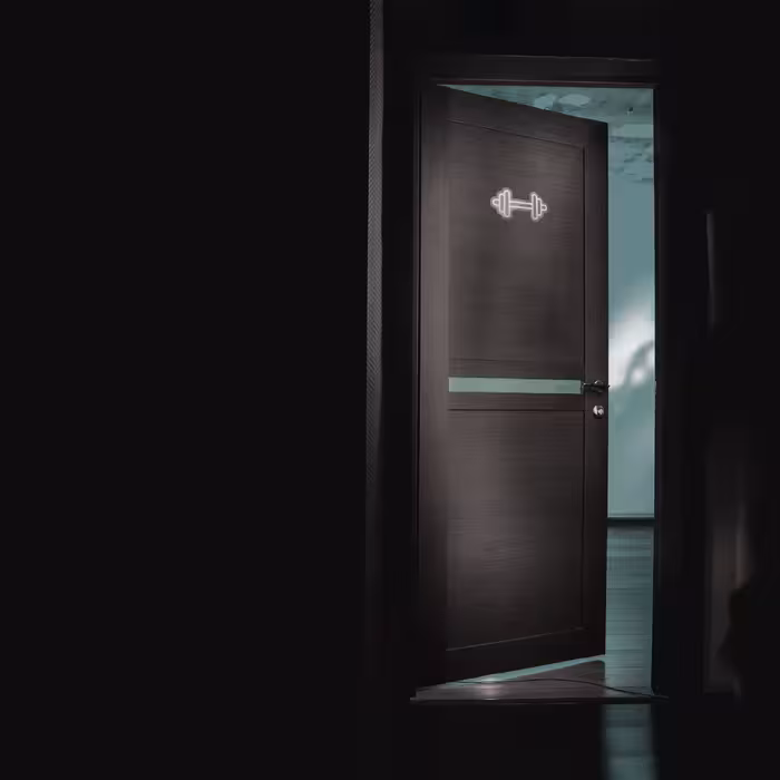 چراغ دیواری نئون دیزاین طرح Dumbbell_WHT