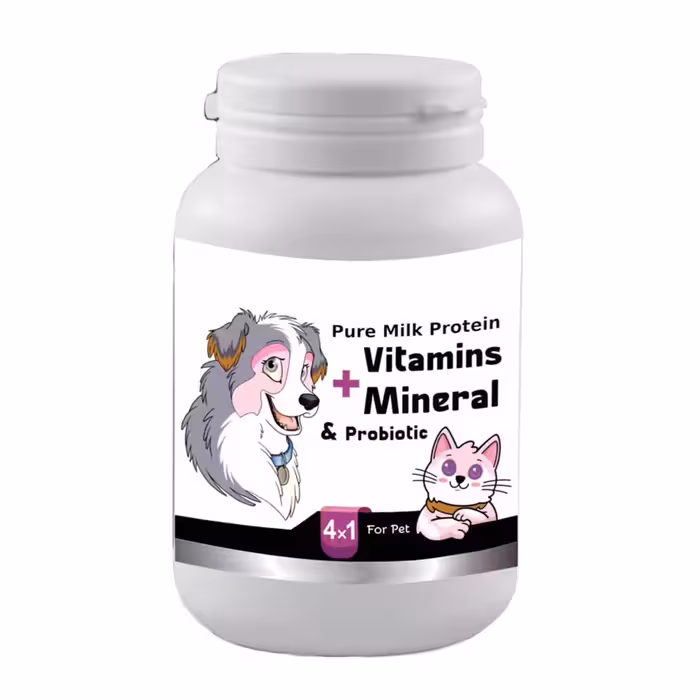 مولتی ویتامین و مینرال سگ و گربه پرسا مدل پودری وزن 200 گرم