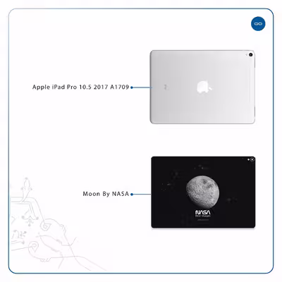 برچسب پوششی ماهوت مدل Moon-By-NASA مناسب برای تبلت اپل iPad Pro 10.5 2017 A1709