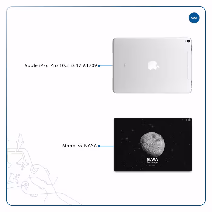 برچسب پوششی ماهوت مدل Moon-By-NASA مناسب برای تبلت اپل iPad Pro 10.5 2017 A1709