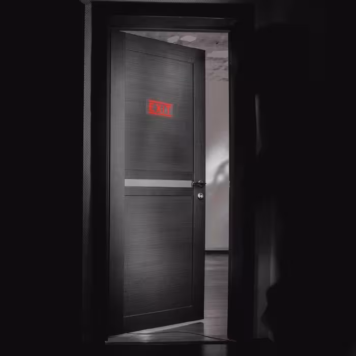 چراغ دیواری نئون دیزاین طرح Exit