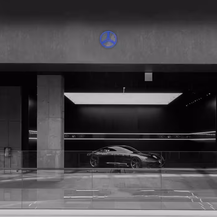 چراغ دیواری نئون دیزاین طرح Benz_BL