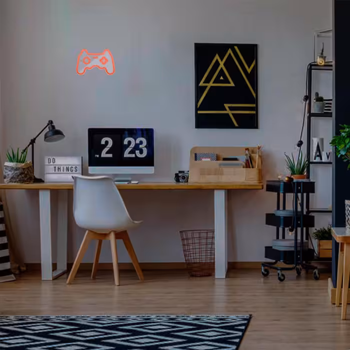 چراغ دیواری نئون دیزاین طرح Game-Controller