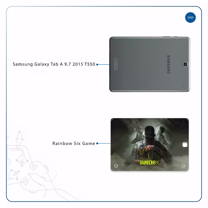 برچسب پوششی ماهوت مدل Rainbow-Six-Game مناسب برای تبلت سامسونگ Galaxy Tab A 9.7 2015 T550