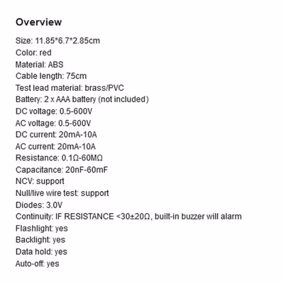 مینی مولتی متر دیجیتال ANENG مدل M118A 
