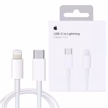 کابل شارژ اپل مدل USB-C به لایتنینگ طول 1 متر