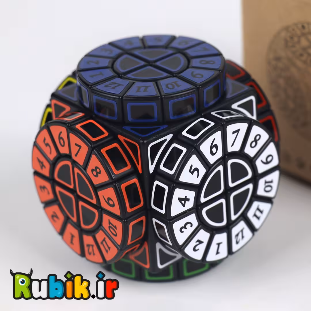 روبیک 2*2 ماشین زمان اعداد انگلیسی مشکی