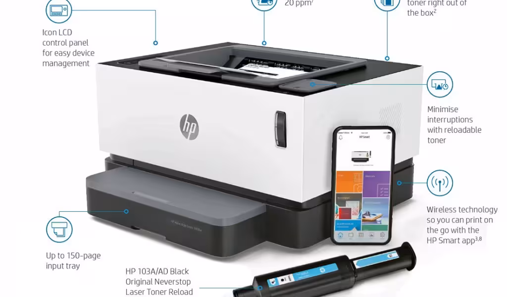 پرینتر  HP Neverstop Laser 1000w