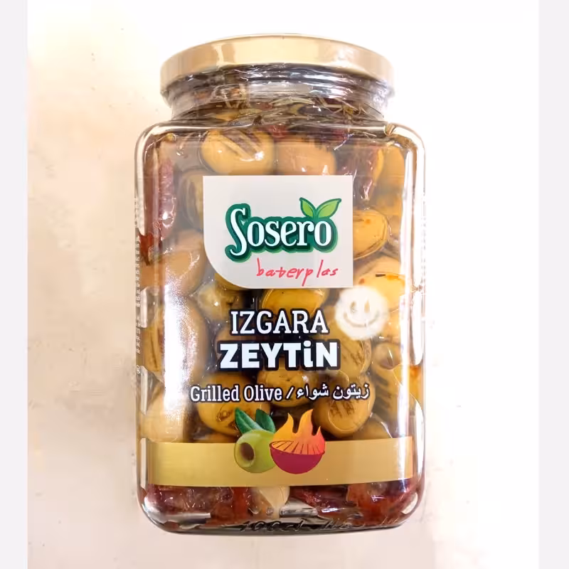 زیتون کبابی با ادویه جات سوسرو شیشه 900گرم خالص ترکیه | amazonchi