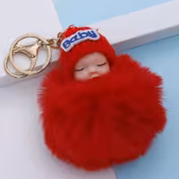 سرکلیدی خزی کودک قرمز 30874