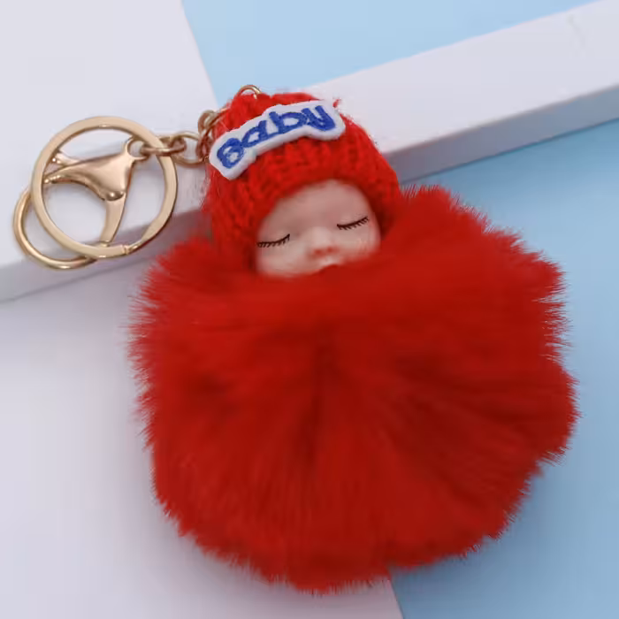 سرکلیدی خزی کودک قرمز 30874