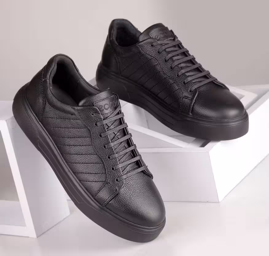 کفش چرم مردانه ونس کد VN002BK رنگ مشکی