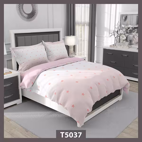 روتختی صورتی با طرح ستاره کد T5037