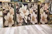تابلو تکسچر سه تکه برجسته گل