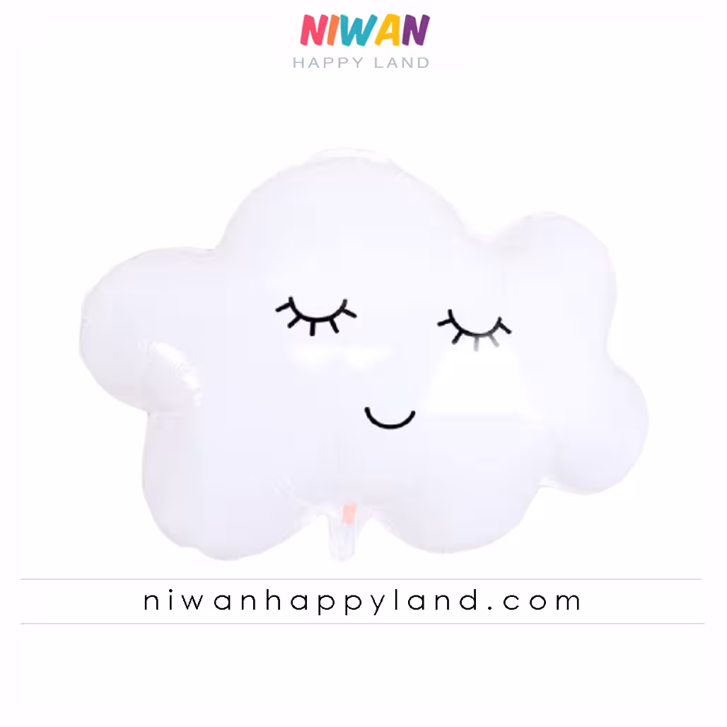 بادکنک فویلی ابر سفید