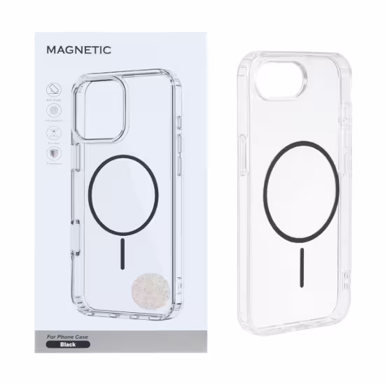 قاب گوشی موبایل مدل Magnetic دور ژله ای مگ سیف دار رنگی
