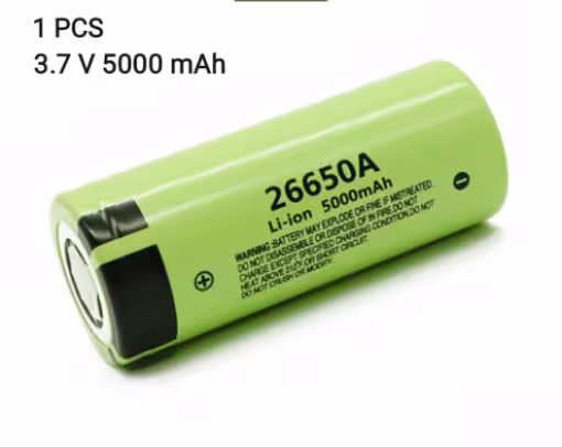باتری لیتیوم یون پاناسونیک 26650 قابل شارژ 5000Mah یک عدد