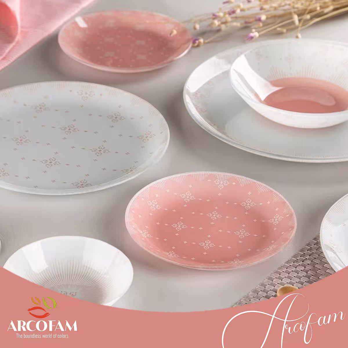 سرویس 6 نفره 25 پارچه ترکیبی طرح ماردین صورتی