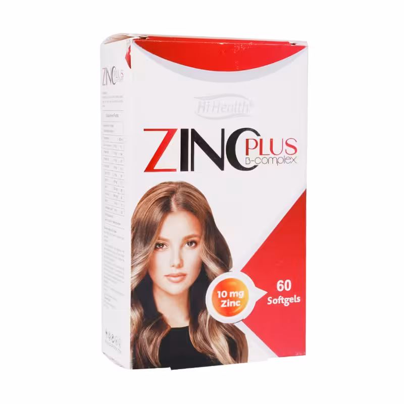 سافت ژل زینک پلاس ب کمپلکس های هلث 60 عدد | Hi Health Zinc Plus B Complex