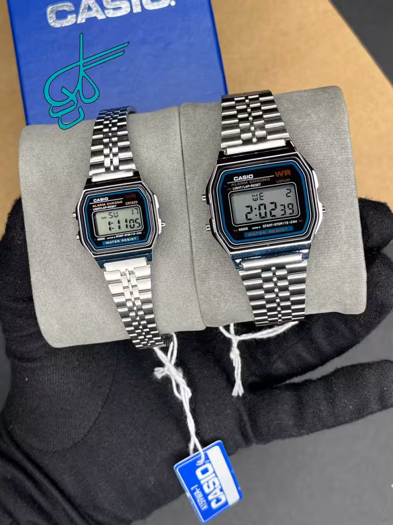 خرید ست ساعت زنانه و مردانه کاسیو نوستالژی بهتری کیفیت های‌کپی قفل بسته کد 2117315 - ردگل