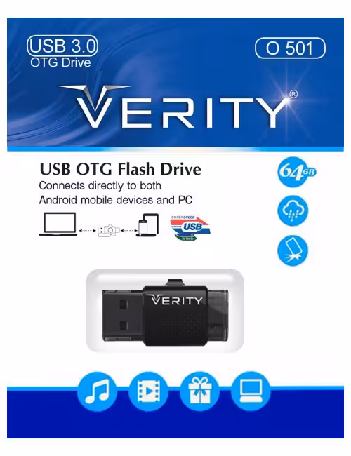 فلش مموری OTG وریتی مدل O501 ظرفیت 64 گیگابایت