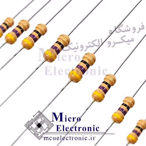 مقاومت 47 اهم 1/4 وات بسته ی 50 عددی