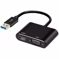 مبدل USB3.0 به VGA HDMI کی نت مدل K-COUA30HV