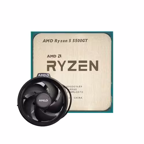 پردازنده دسکتاپ AMD مدل AMD Ryzen 5 5500GT • بدون جعبه و همراه با خنک کننده