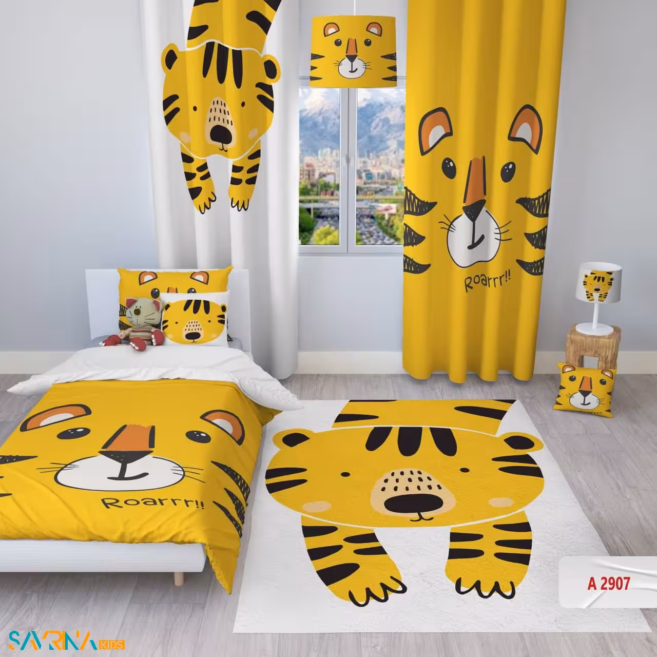 سرویس روتختی طرح ببر کیوت یک نفره کد A2907