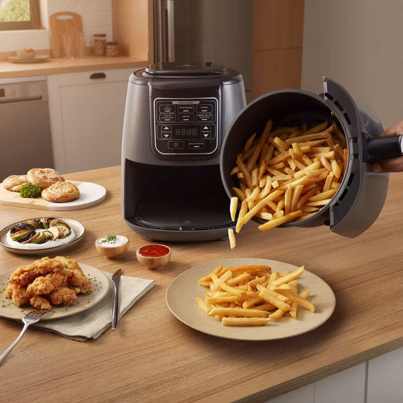 سرخ کن و هوا پز  سخنگو کاراجا مدل  Air Pro Cook XL 2 in 1 Konusan
