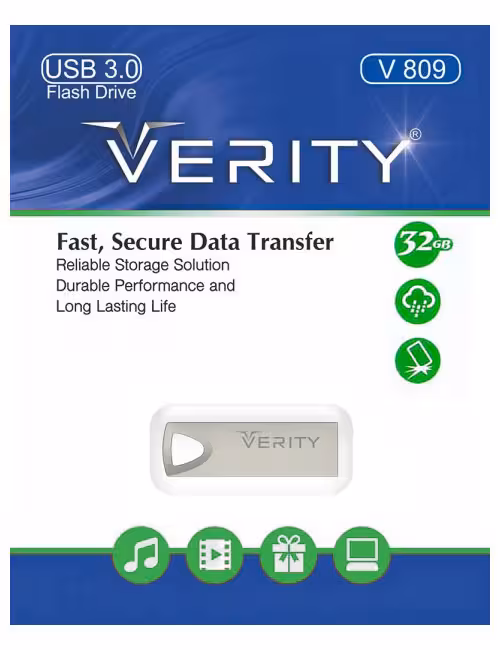 فلش مموری فلزی وریتی مدل V809 USB3 ظرفیت 32 گیگابایت