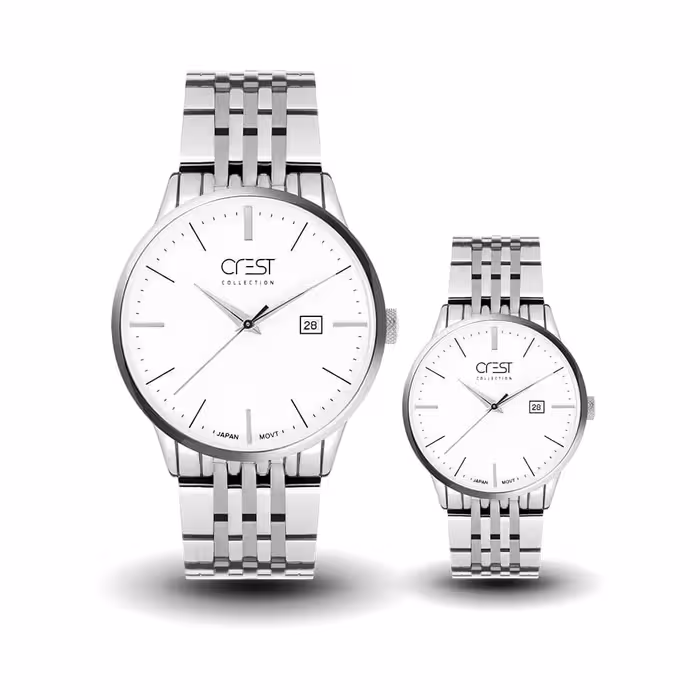ست ساعت مچی زنانه و مردانه کرست مدل 6025-2 (اورجینال)