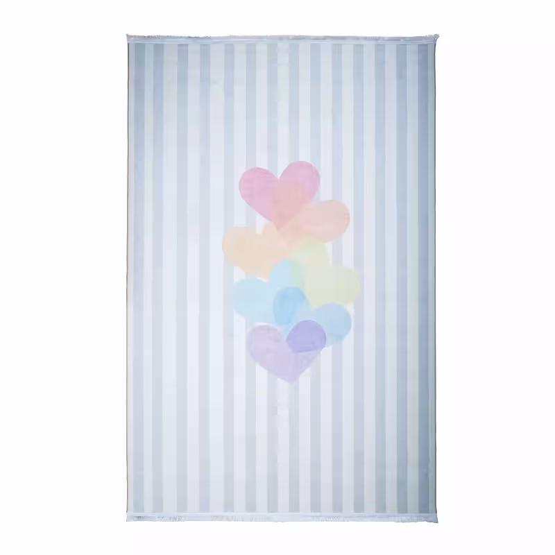 فرش کودک طرح قلب های رنگی کد 101263