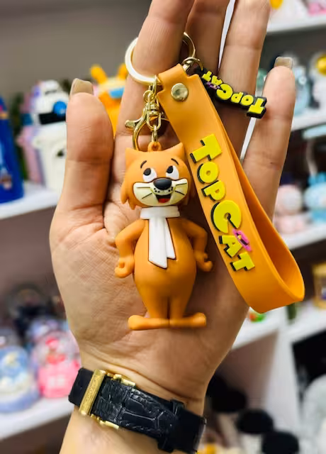 جاکلیدی سیلیکونی طرح گربه کرواتی1