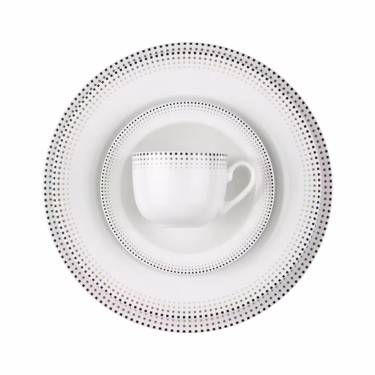 سرویس 102 پارچه 12 نفره طرح مون بلان مشکی