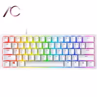 کیبورد بازی ریزر مدل KEYBOARD RAZER HUNTSMAN MINI CLICKY PURPLE SWITCH MERCURY EDITION