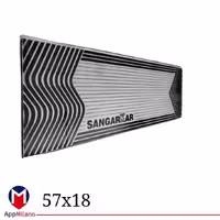 شیشه بخاری سنگر کار size 57x18 . .