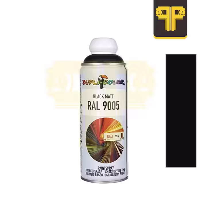 اسپری رنگ مشکی مات دوپلی کالر کد Dupli-Color RAL 9005