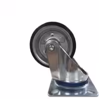 چرخ ورقی مشکی UK گردان قطر 75 میلی متر