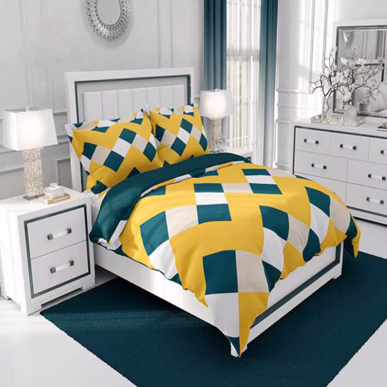 سرویس روتختی طرح‌دار چیداری مدل 1081