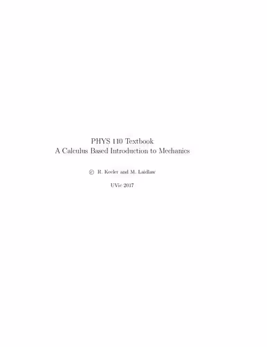 خرید و دانلود نسخه کامل کتاب PHYS 110 Textbook: A Calculus Based Introduction to Mechanics