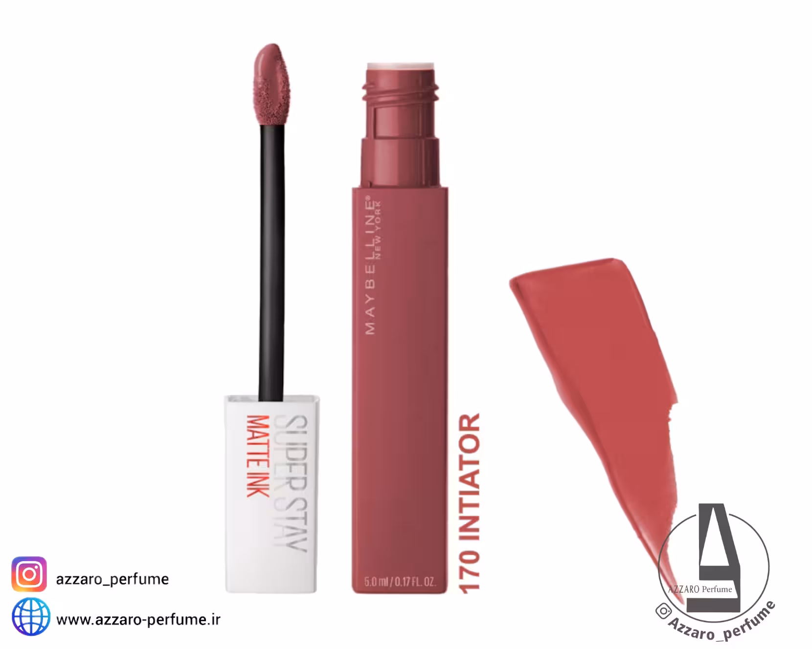 رژ لب مایع مات سوپر استی میبلین شماره 170 رنگ INITIATOR حجم 5 میل