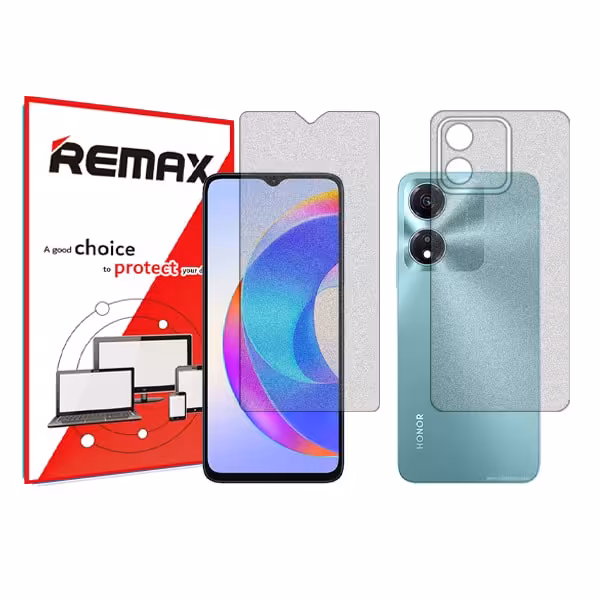 گلس صفحه نمایش و پشت گوشی آنر X5 مدل هیدروژلی مات برند ریمکس کد SS